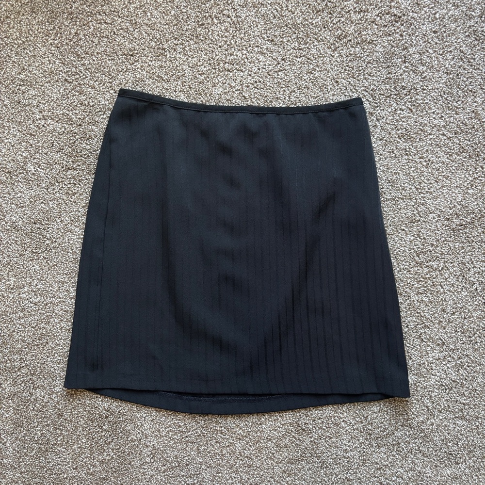 90s striped black skirt